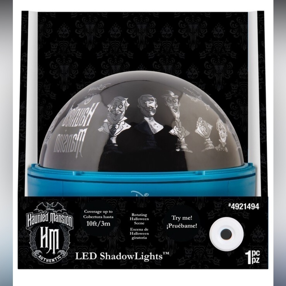 Disney Haunted Mansion Shadow Lights Halloween Rotating Blue Projector by Gemmy